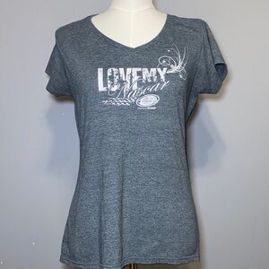 Gildan Charcoal Graphic Women's Tee